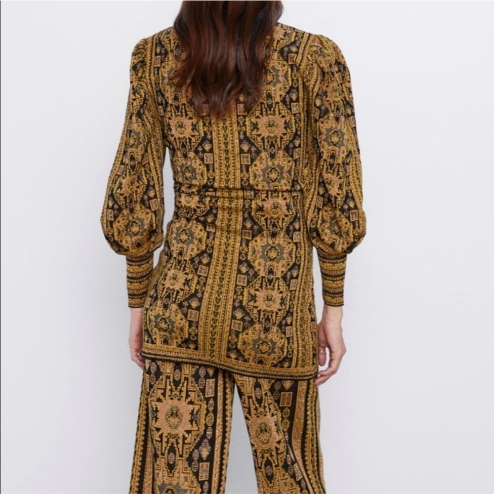 ZARA BNWT Jacquard Dress - Picture 5 of 7